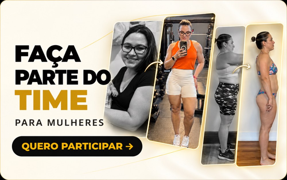 Faça parte do time: acompanhamento nutricional para mulheres. Quero participar